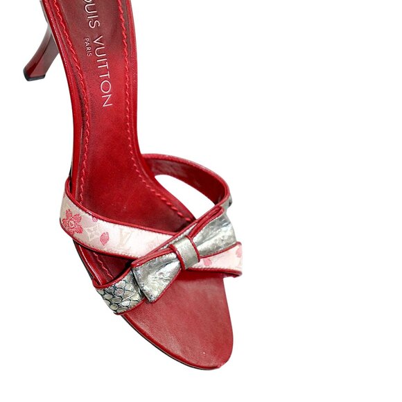 LOUIS VUITTON Takashi Murakami Cherry Blossom Heels 38 - Picture 1 of 8